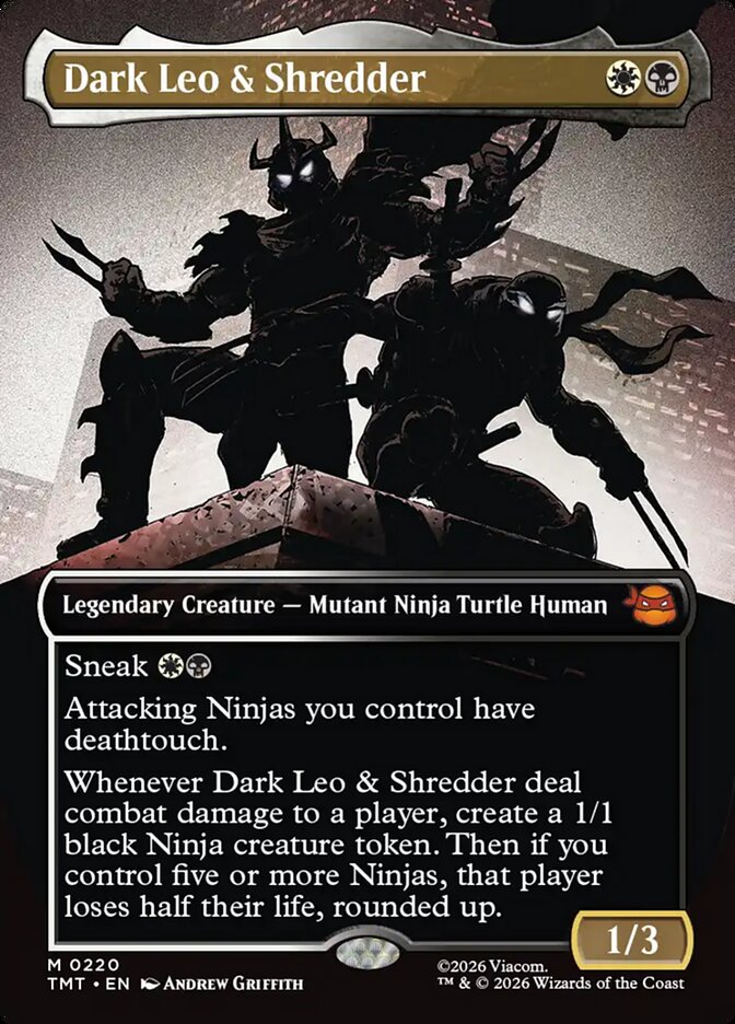 Dark Leo & Shredder Borderless Silhouette