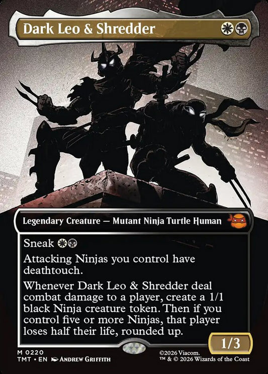 Dark Leo & Shredder Borderless Silhouette
