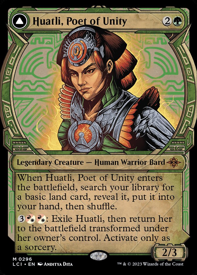 Huatli, Poet of Unity // Roar of the Fifth People Showcase Foil