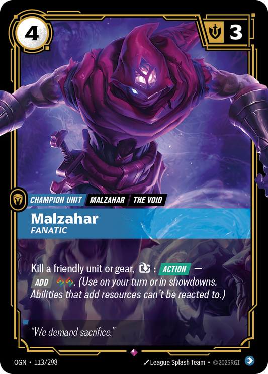 Malzahar, Fanatic Foil