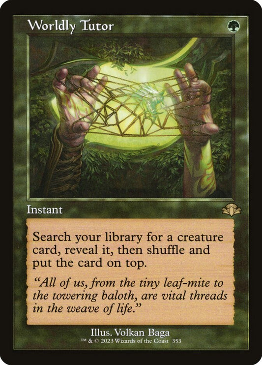 Worldly Tutor Old Frame Foil