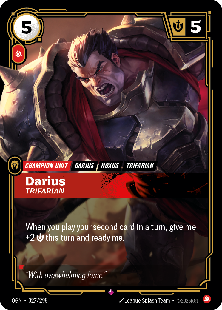 Darius, Trifarian Foil