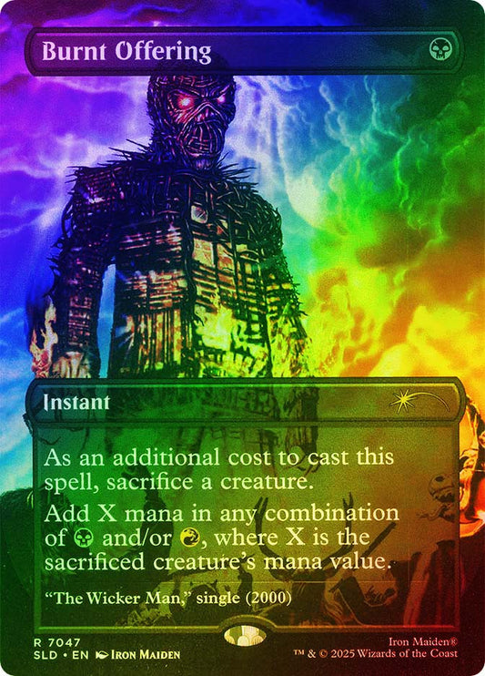 Burnt Offering Secret Lair Borderless Foil (Iron Maiden)