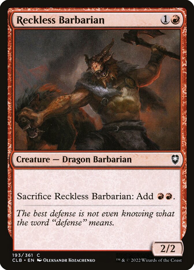 Reckless Barbarian Foil