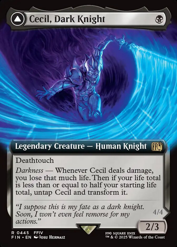 Cecil, Dark Knight // Cecil, Redeemed Paladin Extended Art Foil