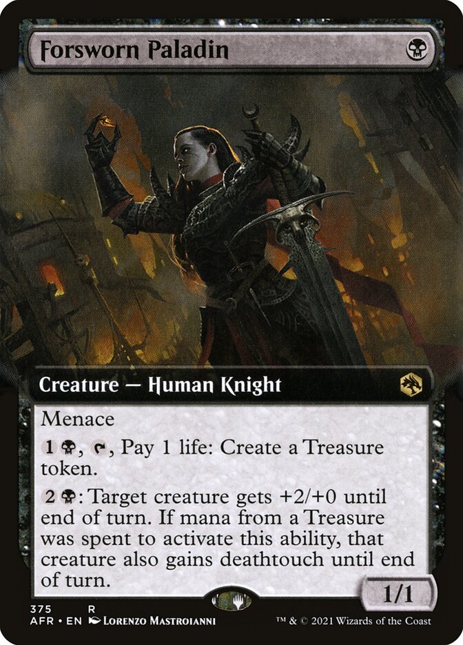 Forsworn Paladin Extended Art Foil