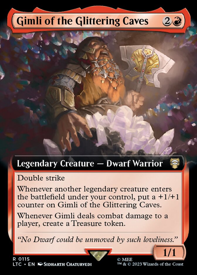 Gimli of the Glittering Caves Extended Art