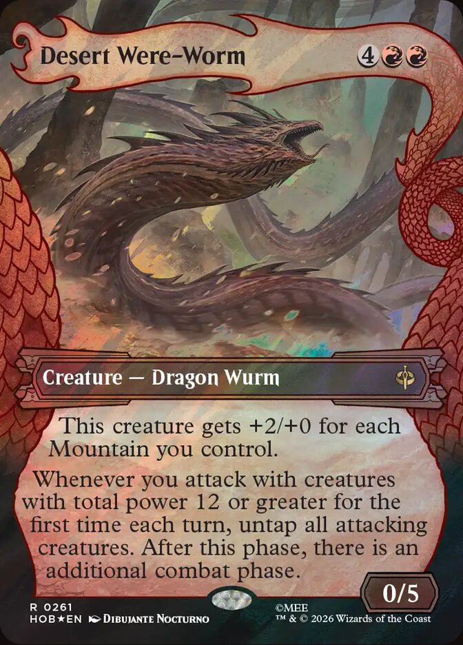 Desert Were-Worm Dragon Frame Surge Foil