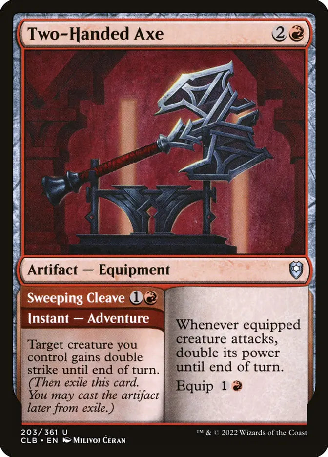 Two-Handed Axe // Sweeping Cleave Foil