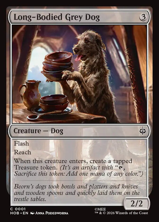 Long-Bodied Grey Dog Foil