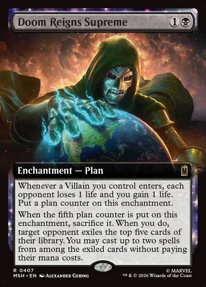 Doom Reigns Supreme Extended Art Foil