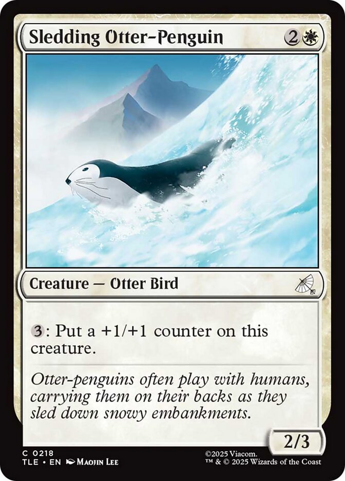 Sledding Otter-Penguin Foil