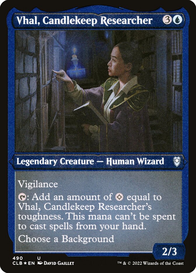 Vhal, Candlekeep Researcher Etched Foil