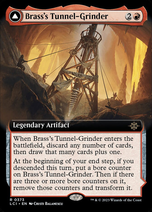 Brass's Tunnel-Grinder // Tecutlan, the Searing Rift Extended Art
