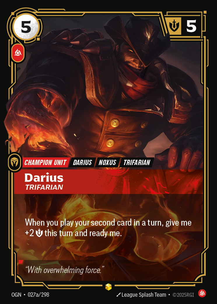 Darius, Trifarian Foil