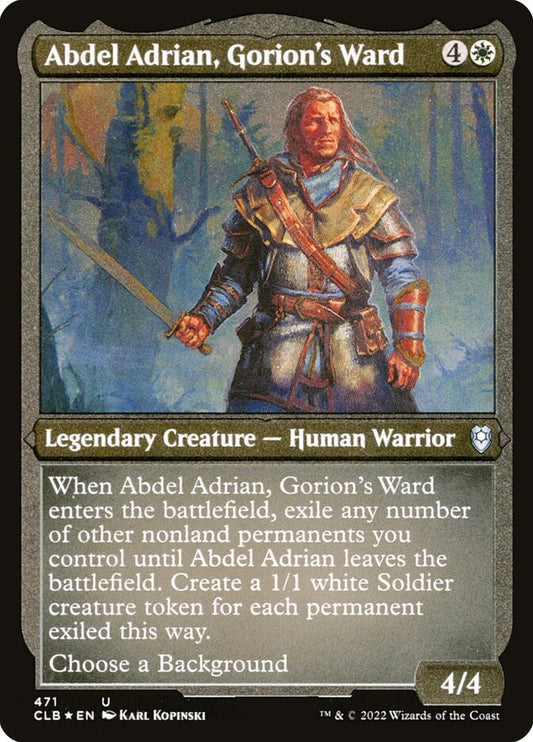 Abdel Adrian, Gorion's Ward Etched Foil