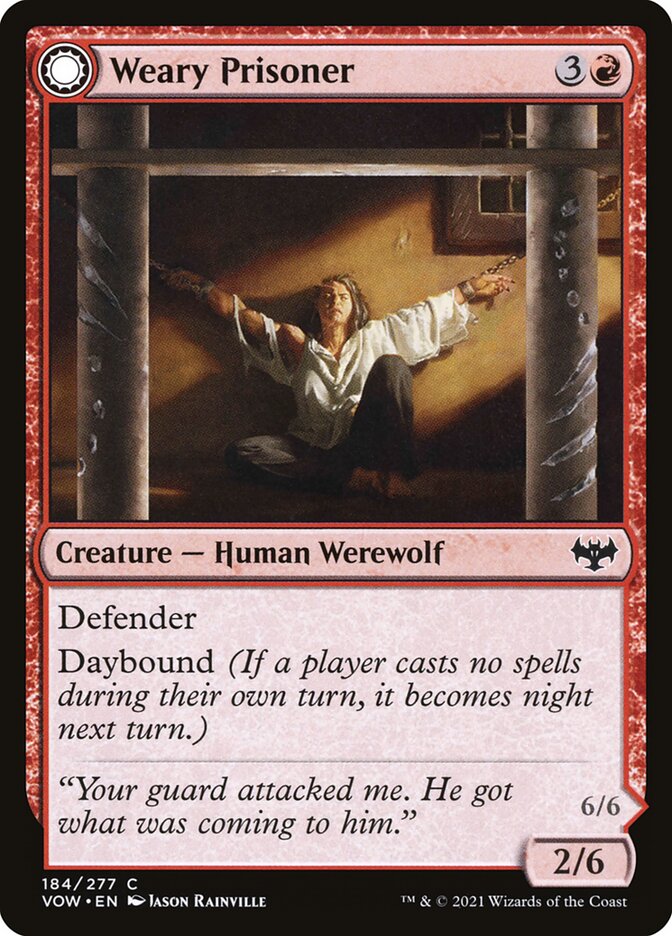 Weary Prisoner // Wrathful Jailbreaker Foil