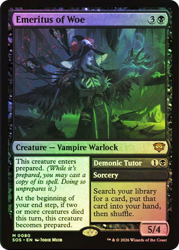 Emeritus of Woe // Demonic Tutor Foil