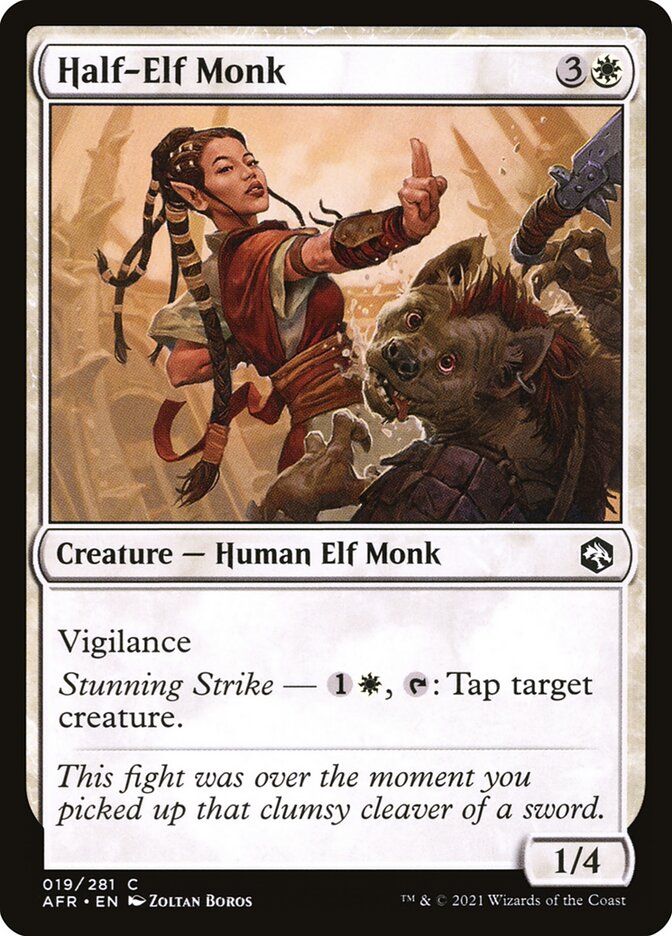 Half-Elf Monk Foil
