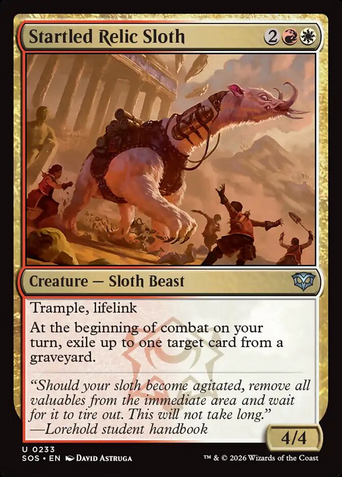 Startled Relic Sloth Foil