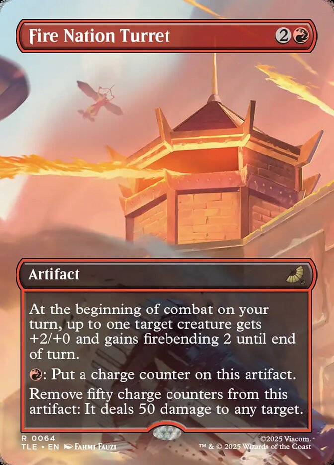 Fire Nation Turret Borderless Foil
