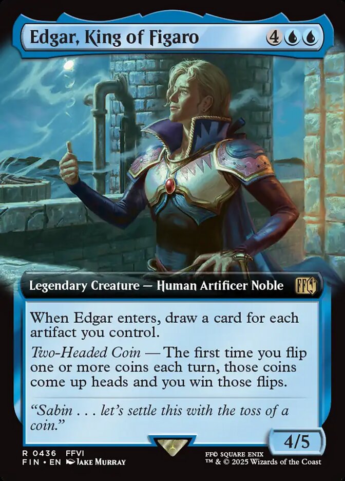 Edgar, King of Figaro Extended Art Foil