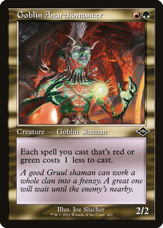 Goblin Anarchomancer Old Frame Etched Foil