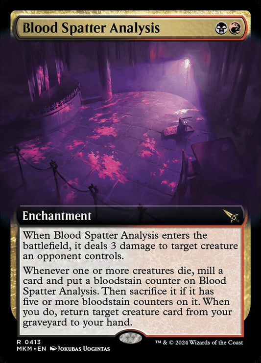 Blood Spatter Analysis Extended Art
