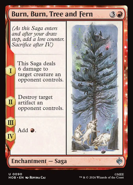 Burn, Burn, Tree and Fern Foil