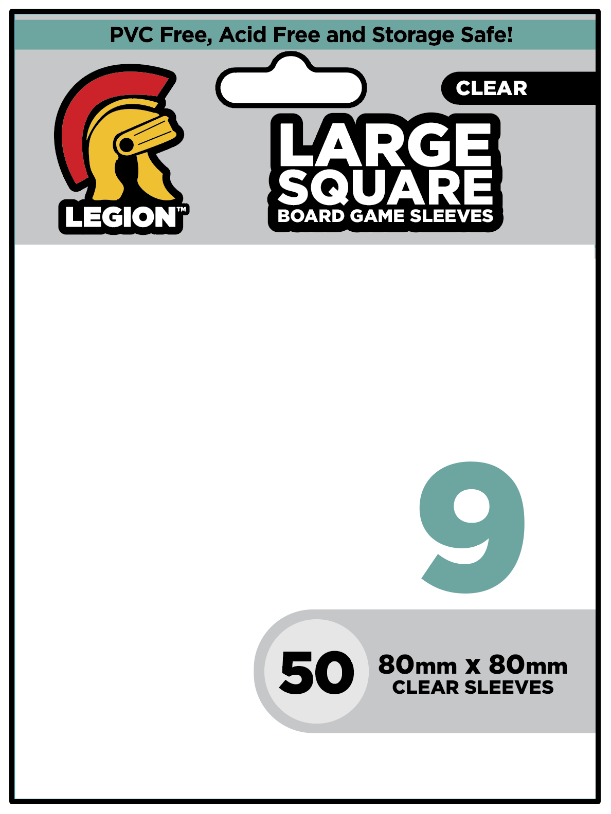 Micas Board Game Sleeve  Clear Large Square