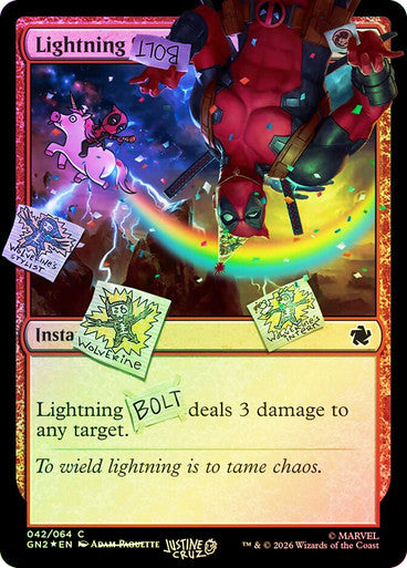 Lightning Bolt Secret Lair Pool Party Foil