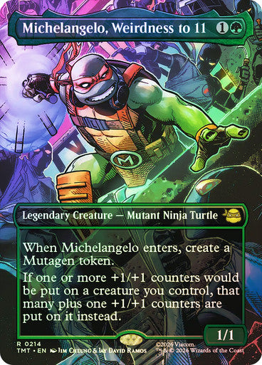 Michelangelo, Weirdness to 11 Borderless Scene Foil