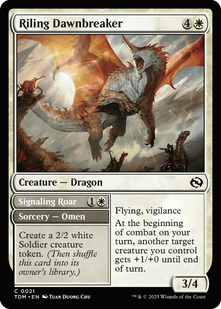 Riling Dawnbreaker // Signaling Roar Foil – Tao Games