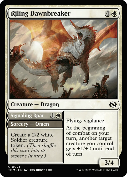 Riling Dawnbreaker // Signaling Roar Foil
