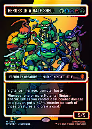 Heroes in a Half Shell Borderless Pixel Surge Foil