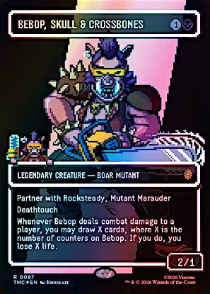 Bebop, Skull & Crossbones Borderless Pixel Surge Foil