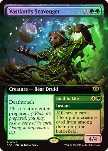 Vastlands Scavenger // Bind to Life Extended Art Foil
